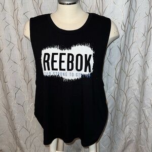 Black workout tank. Reebok